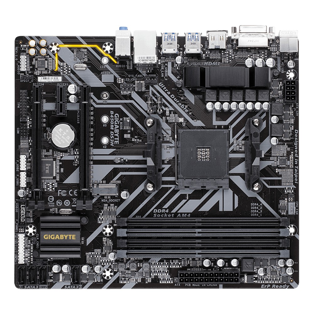 Motherboard Gigabyte B450M DS3H, 4DIMMs, M.2 NVMe, RGB FUSION