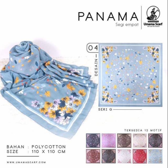 Segi Empat Umama Panama / Kerudung Segi Empat Motif