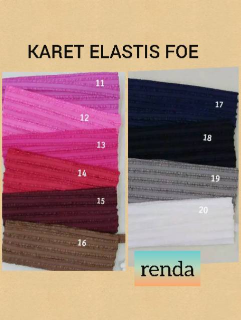 5 YARD - KARET ELASTIS / KARET FOE / BANDANA BABY RENDA