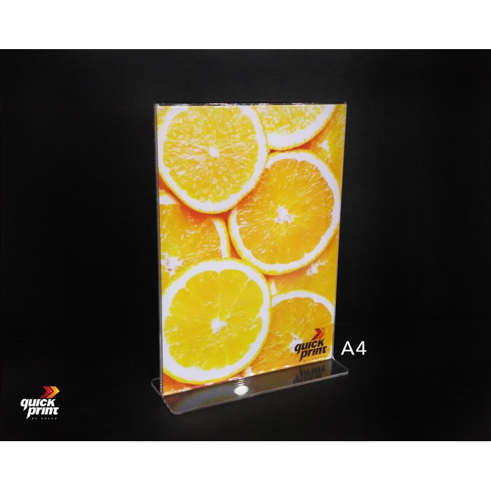 

Acrylic Tent Holder / Tempat Brosur Akrilik / Nomor Meja ukuran A4