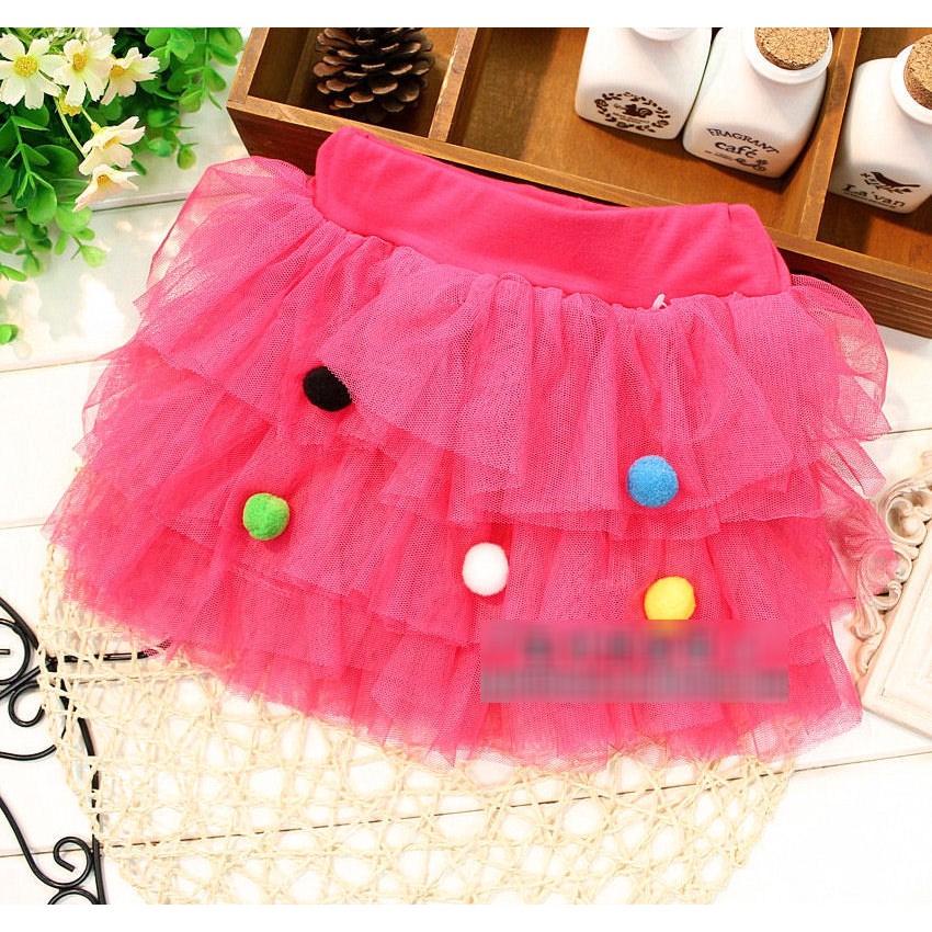 [JOYLEEN BEBE]Rok Tutu Gantolan Bola-Bola/Rok Tutu anak/Rok anak lucu/Rok tutu murah/Rok Tutu import