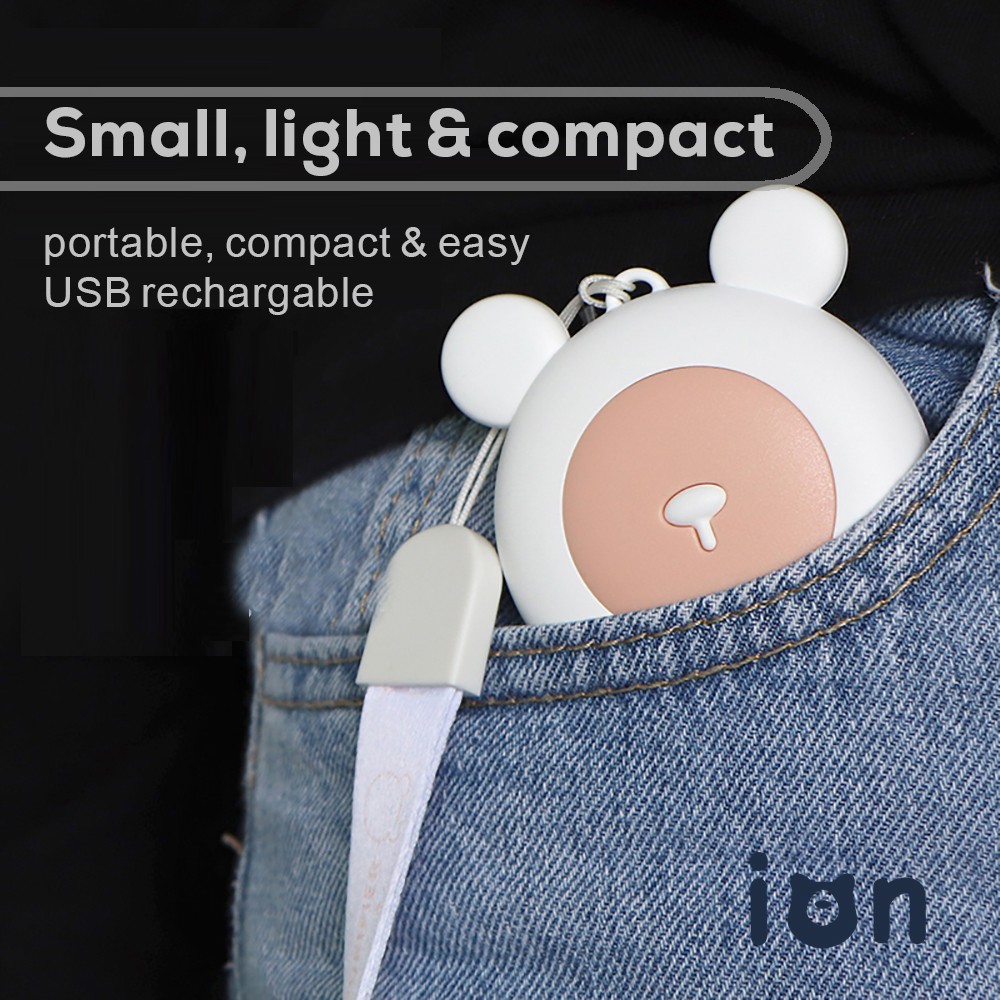 Kalung Air Purifier Beary Portable Kids ION Negative PM 2.5 Anti Polutan &amp; Virus Aman untuk Anak