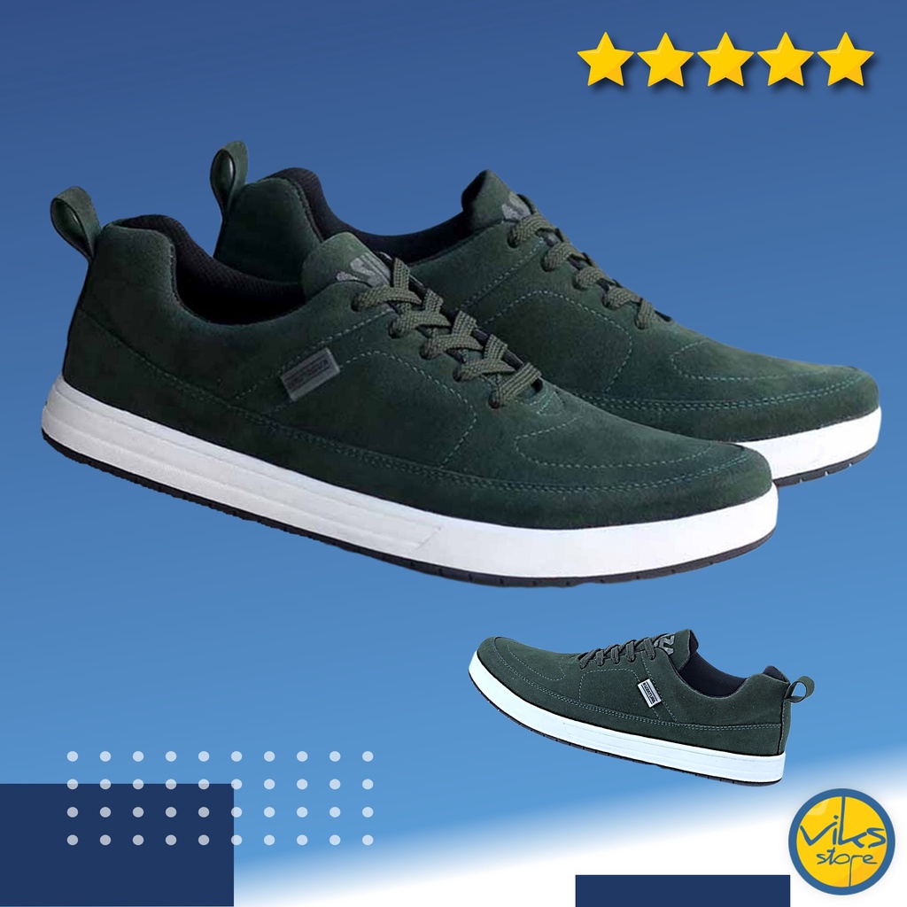 Sepatu Sneakers Pria Cowok Tali Style Casual Distro Kuzatura Original Suede Lokal Premium Elegan