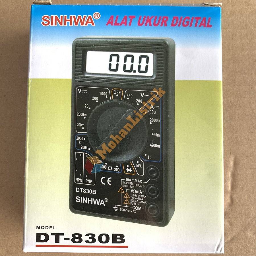 Multimeter Avometer Multitester Digital Mini Sinhwa DT-830B DT830B