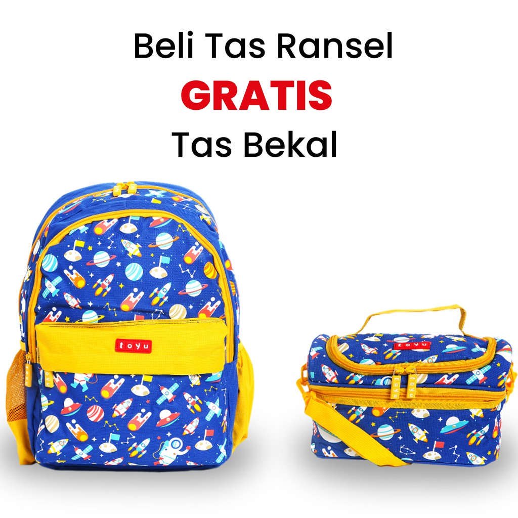 

Toyu Tas Ransel Backpack Sekolah Fashion Anak Pria Biru Kuning