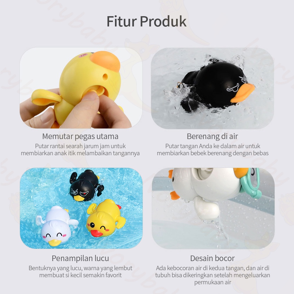 Ivorybaby Bebek mainan mandi anak bayi mainan bebek bath toys