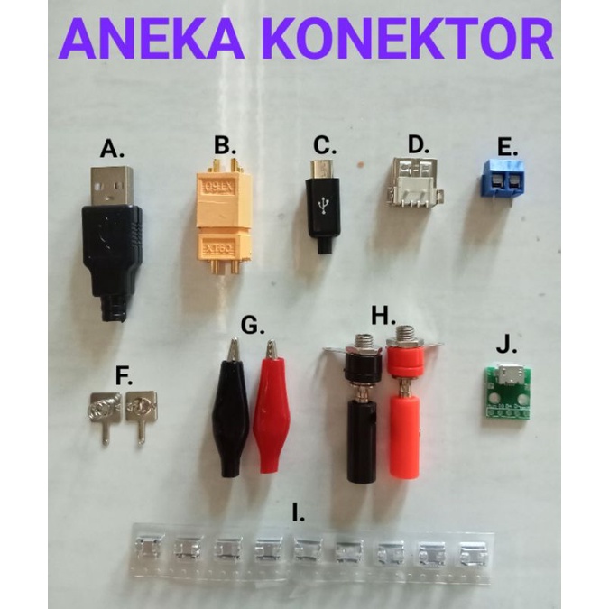 Konektor xt60/Micro USB/Capit buaya set/Jack Banana set