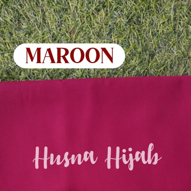 [HUSNA HIJAB] Bros Pita Besar Manik Ecer Bahan Wolfis / Bros Pita-Maroon