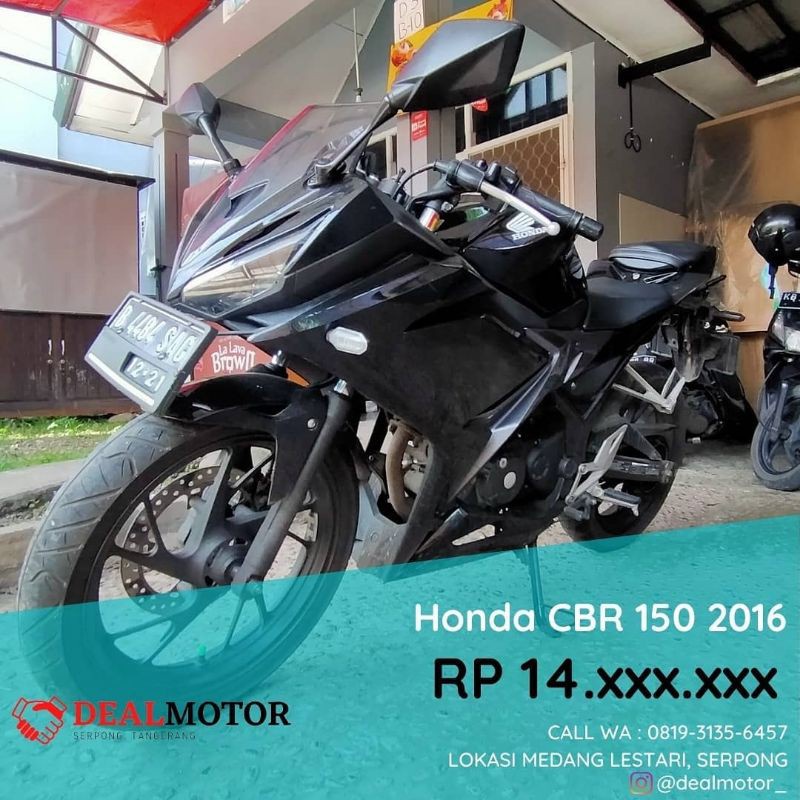 Motor Honda CBR 150 Second Tahun 2016 Pajak Surat Lengkap