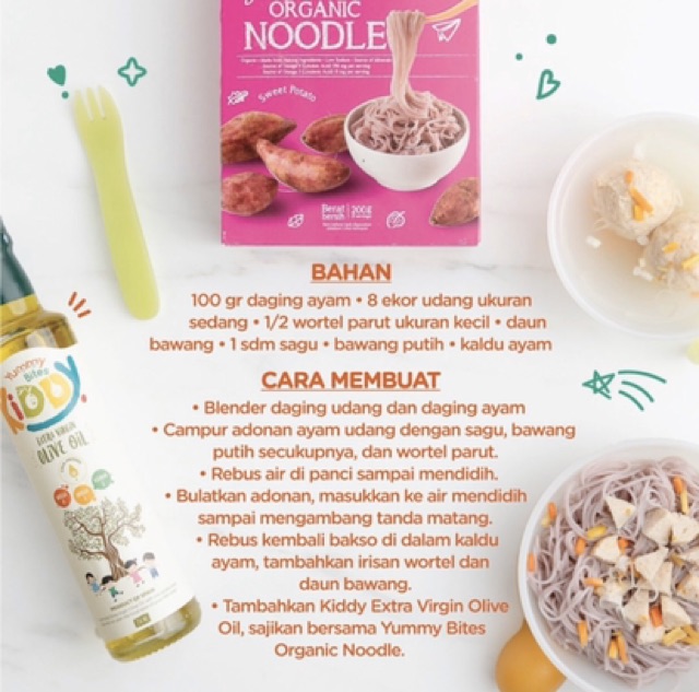 Yummy Bites Organic Noodle - Mie Bayi organik
