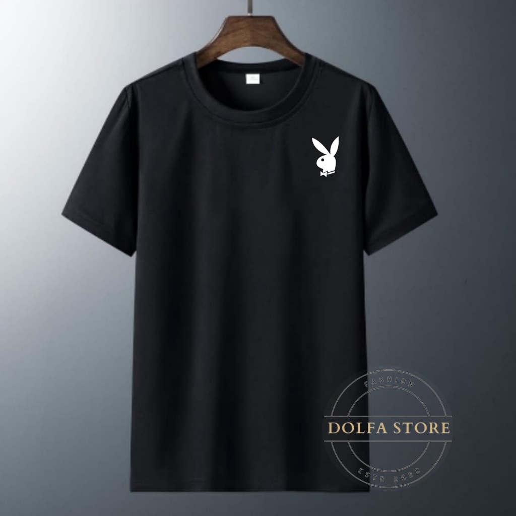 Kaos playboy XXL XL L M S warna hijau army putih grey pink navy blue maroon kuning  hitam merah biru