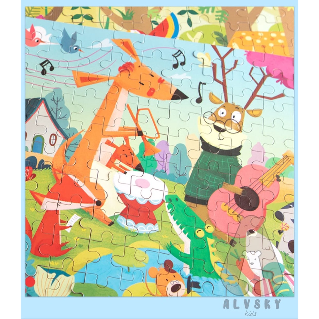 MAINAN EDUKATIF / PUZZLE KAYU / JIGSAW PUZZLE 120 PCS LUCU / PUZZLE 120 KEPING LUCU / PUZZLE KALENG ISI 120 PCS / JIGSAW 120 PCS