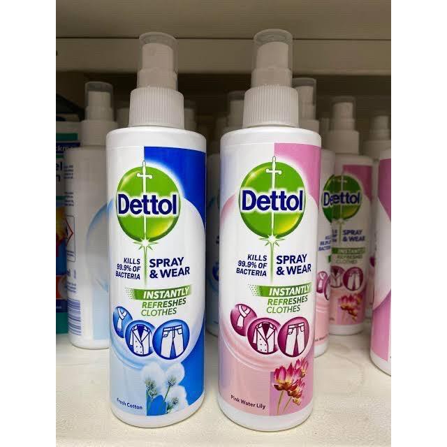 [Khusus Batam Saja] Dettol Spray and Wear SG UK Kill All Germ 99,9% Fresh Cotton / Pink Water Lily