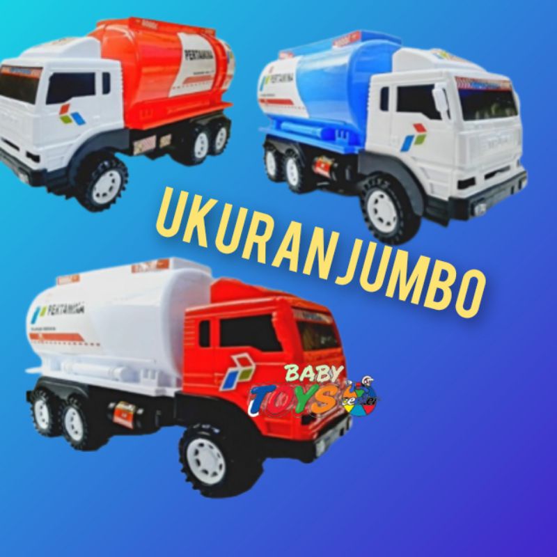 Mainan Mobil Truk Minyak Truk Tangki Pertamina Ukuran Besar