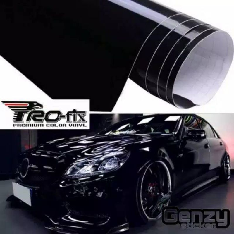 Stiker Skotlet Hitam Glossy kilap Skotlet moto