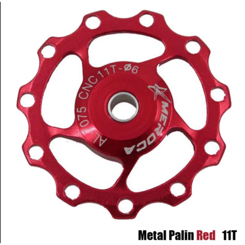 Meroca Pulley RD Beraing 11T Pulley RD Sepeda Merah