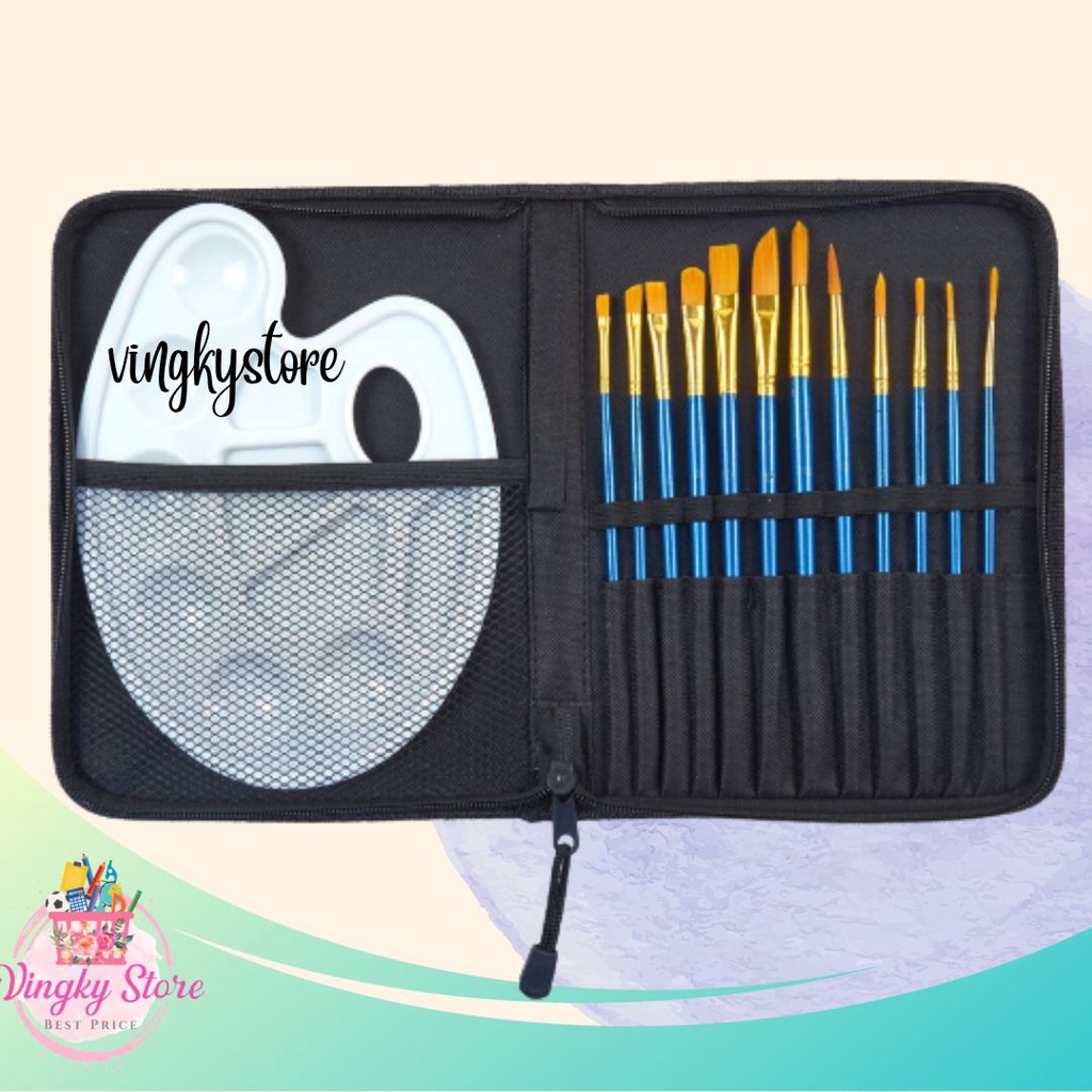 

Art Brush Set / Alat Lukis Kuas Cat Air Minyak Acrylic Joyko BRS-7