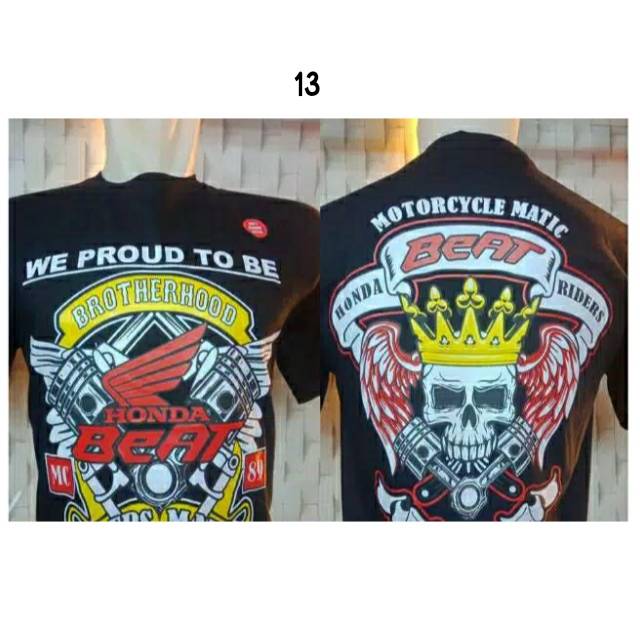 BAJU KAOS DISTRO HONDA BEAT TENGKORAK