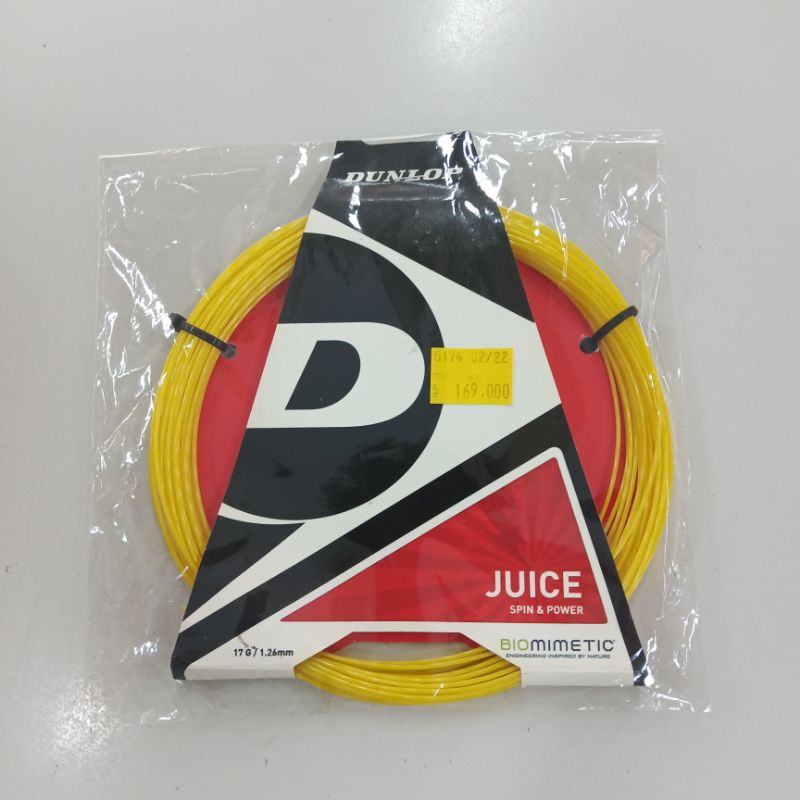 Senar string strings Raket tenis tennis Dunlop Biomimetic Juice spin & power