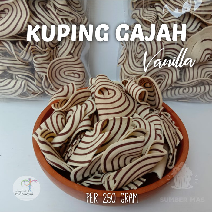 KUPING GAJAH/KERIPIK KUE KUPING GAJAH TERLARIS RASA VANILA 1KG