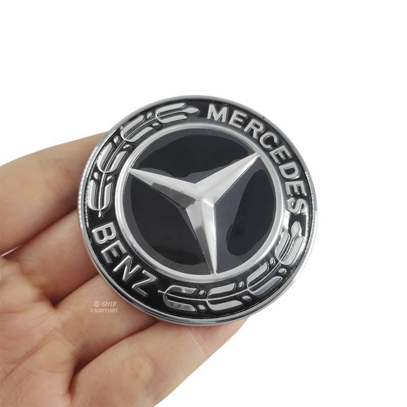 1 Pcs Sticker Emblem Dekorasi Grill Depan Mobil Mercedes Benz Ukuran 56mm