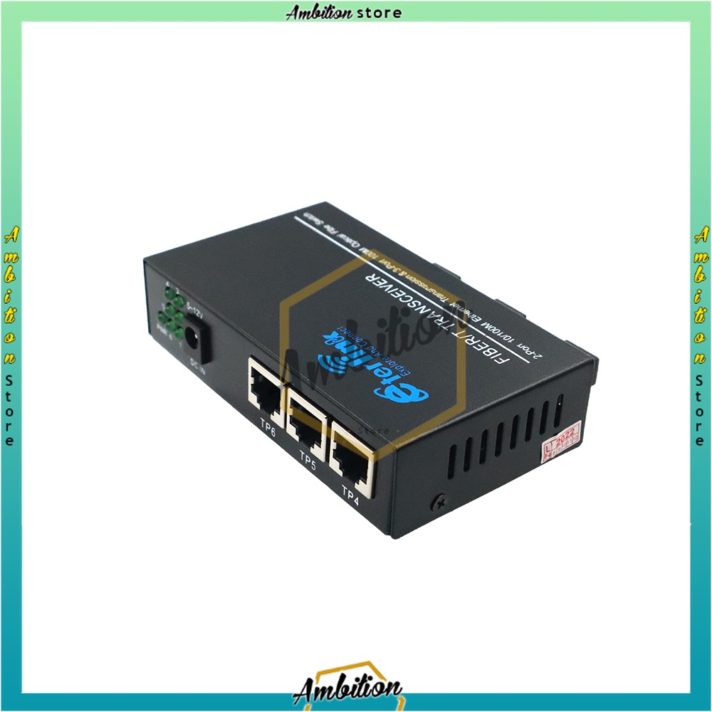 10/100M single mode 3FO 3LAN  3F3E Reverse POE Media Converter [Bisa Bayar Ditempat]