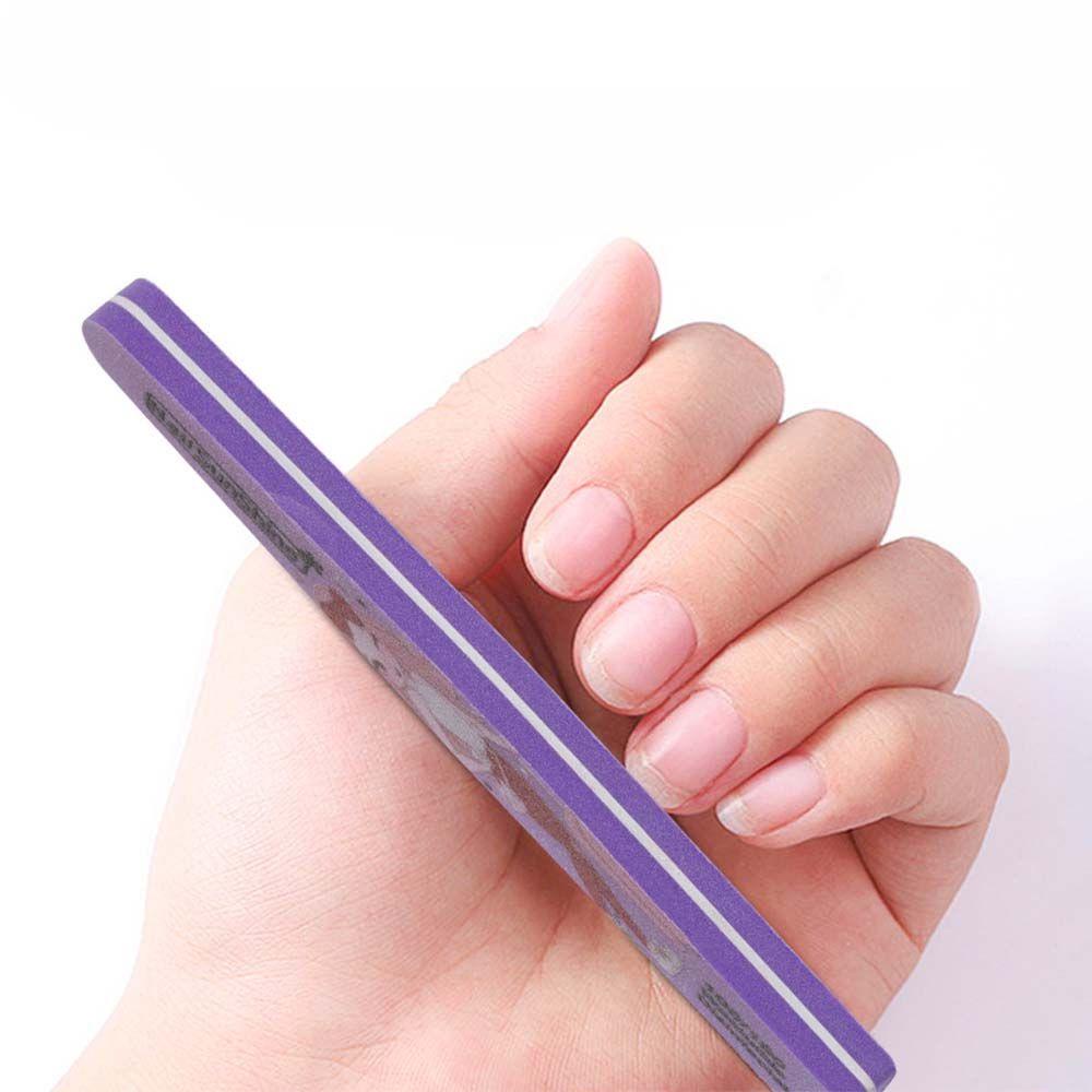 AUGUSTINA Agustina Spons Penyangga Kuku Dua Sisi Dapat Dicuci Motif Kartun Pemoles Kuku Bentuk Berlian Amplas Kikir Kuku Blok Buffing Kuku