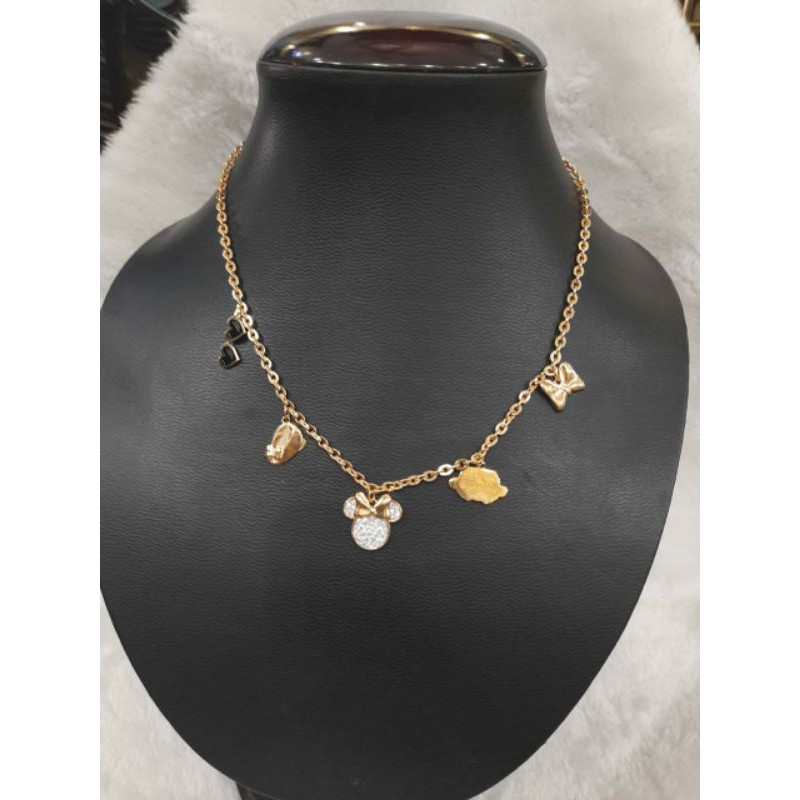Kl232Jm18Jm kalung model vensy micky m0use d1sney fashion gold new wanita asli berat 11.050 kadar 70