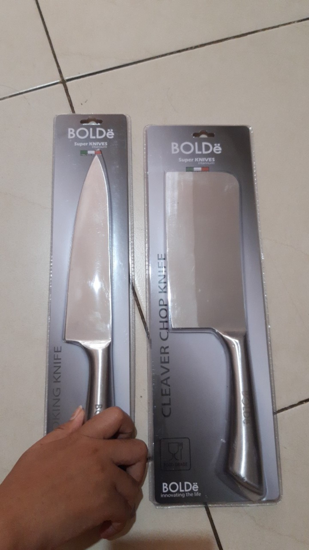 Knife Bolde Cooking Titanium ( Pisau Dapur Titanium )