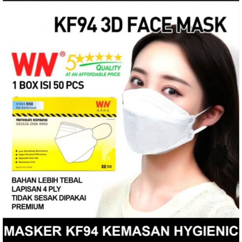 MASKER KF94 4 PLY EVO KOREA WN KN95 958 1BOX ISI 50PCS