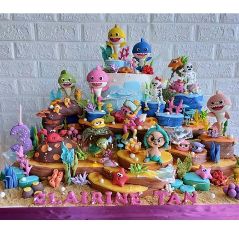 

PENJUALAN TERBANYAK Hiasan kue full baby shark ♨ 870