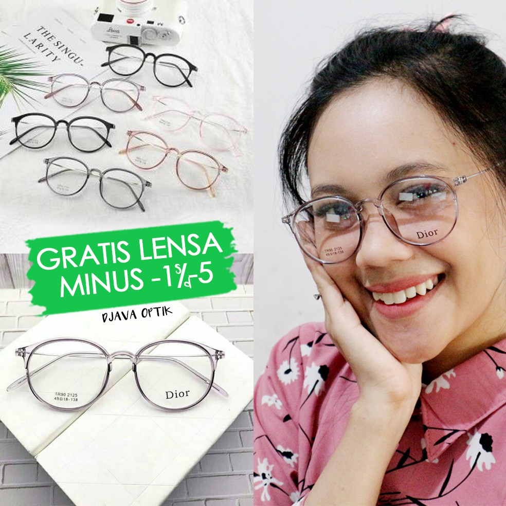 Kacamata minus antiradiasi korea 2124 gratis lensa minus, cyl dan baca (+) photocromic anti radiasi