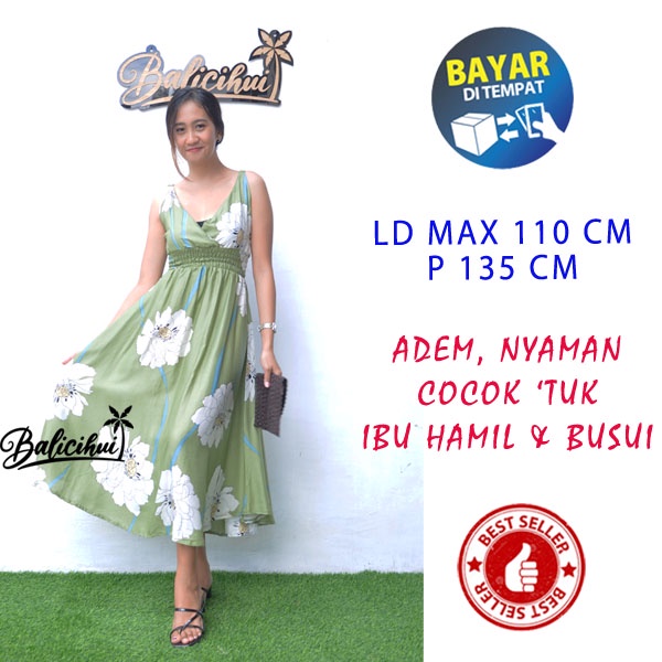 Balicihui Dress Moza Dress Busui Dress Menyusui Dress Bali Dress Kasual Elegan Nyaman Dipakai