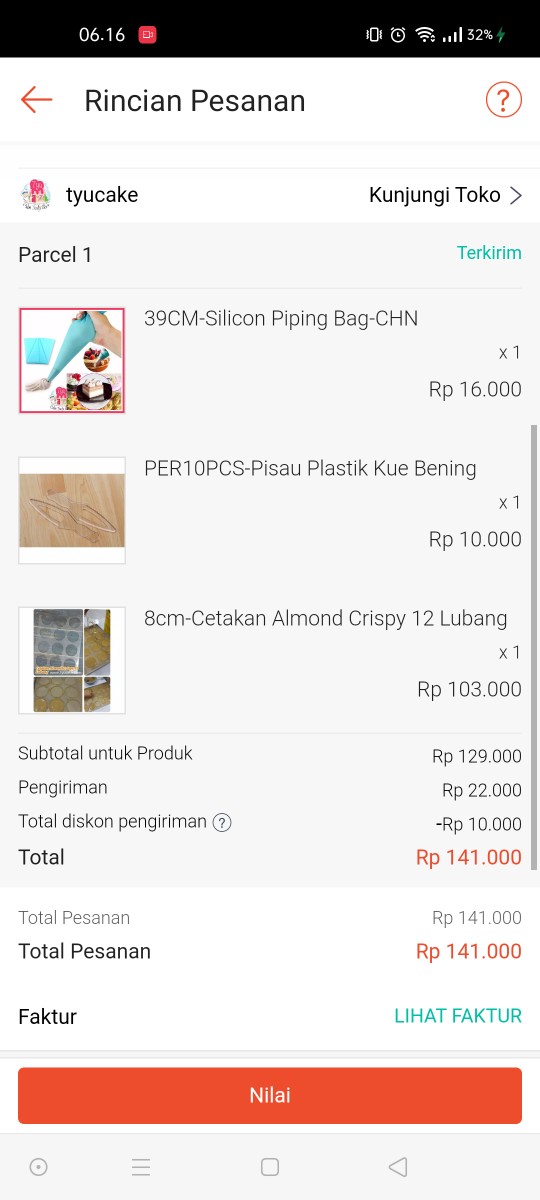Per10pcs-pisau Plastik Kue Bening