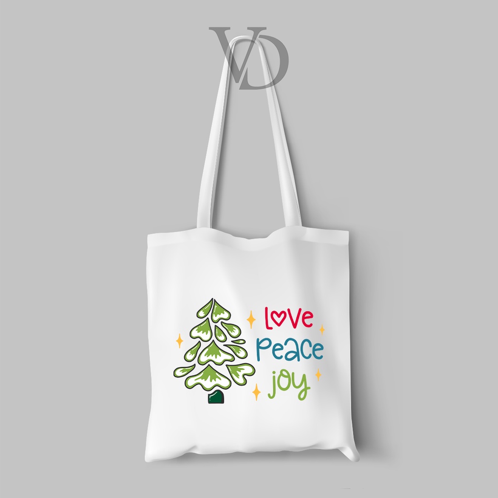 tote bag kanvas edisi natal 2022/ tas natal lucu / christmas edition versi 1