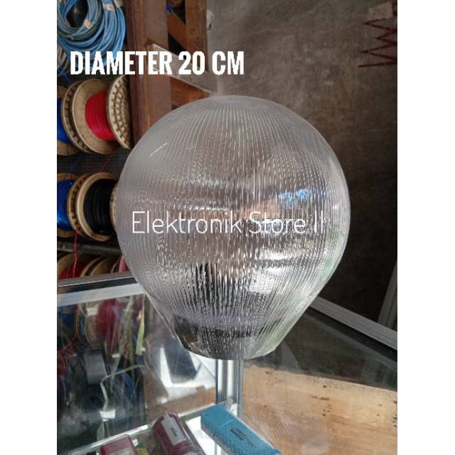 Lampu taman pagar bulat hias rumah outdoor diameter 20 cm MEVAL