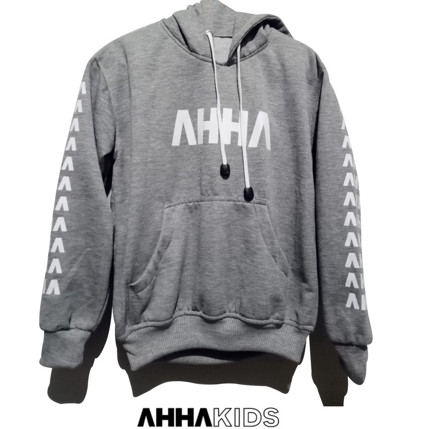 JAKET ANAK SWEATER HOODIE SABLON AHHA HUSTLE KEKINIAN TERBARU BAHAN FLEECE USIA 2TAHUN SAMPAI 12TAHUN LAKI LAKI PEREMPUAN