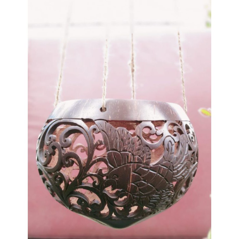 pot batok kelapa ukir