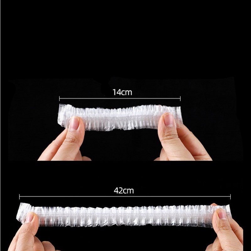[100 Pc Pack Kitchen Reusable Disposable Food Cover] [Durable Elastic Food Lids for Bowls] [Kitchen Organizer Fresh Keeping Saver Bag]