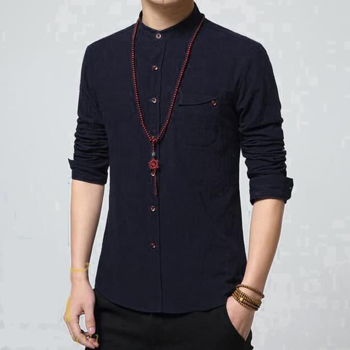 Diskon Koko Dude Baju Koko Lengan Panjang Grosir Tanah Abang Lebaran - Putih, M Terbaru