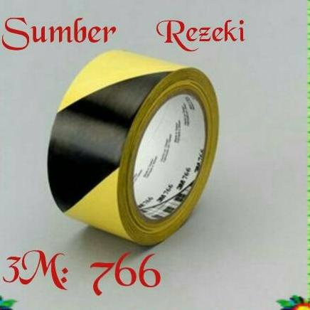 

☎ 3M 766 yellow-Black 2"in x 33M Lakban Lantai 766 Floor marking tape ➵