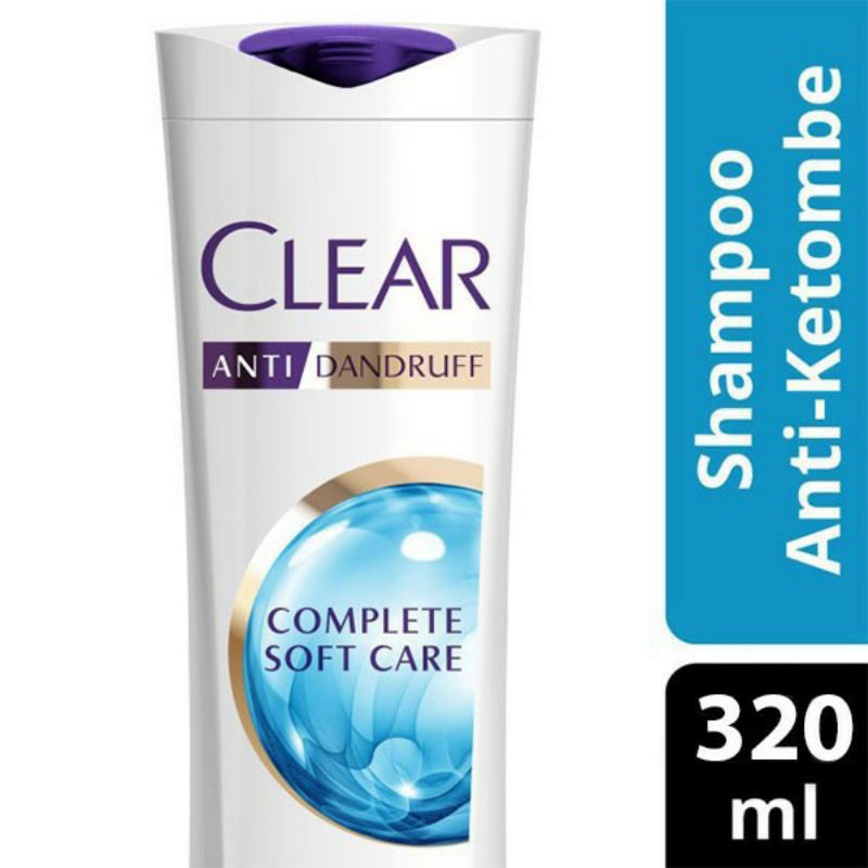 Shampo Clear Complete Soft Care 300ml, Shampo Anti Ketombe 300ml
