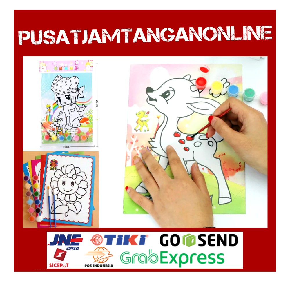 READY DIY LUKIS MAINAN EDUKASI ANAK ALAT GAMBAR ANAK MEWARNAI 