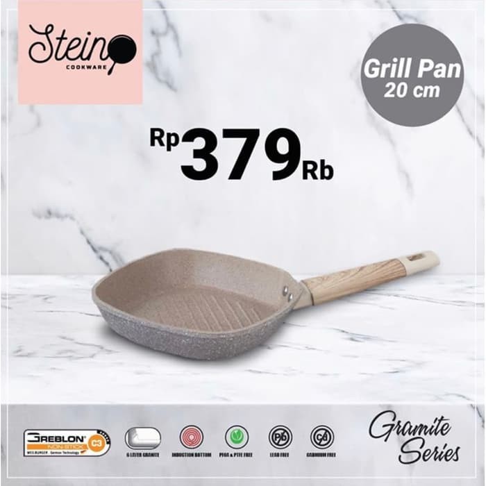 Stein Cookware - Granite Series Grill Pan 20cm