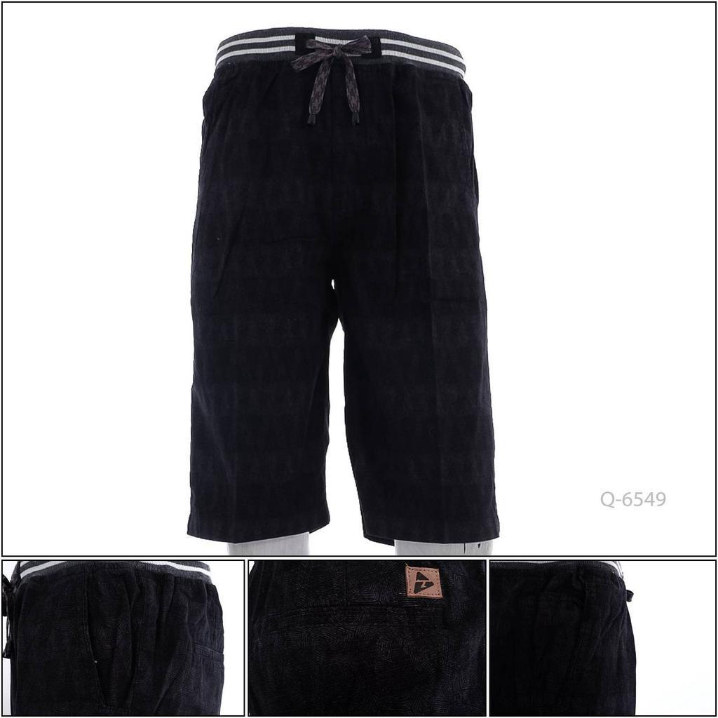 [017006549] Celana Pendek Cowok Rib Kolor Hijau Tua Top Ten 3XL-4XL
