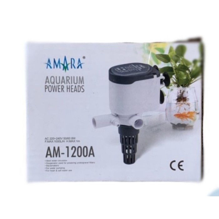 Mesin Pompa Power Head PH Filter Aquarium Kolam AM Merk Amara AM 1200
