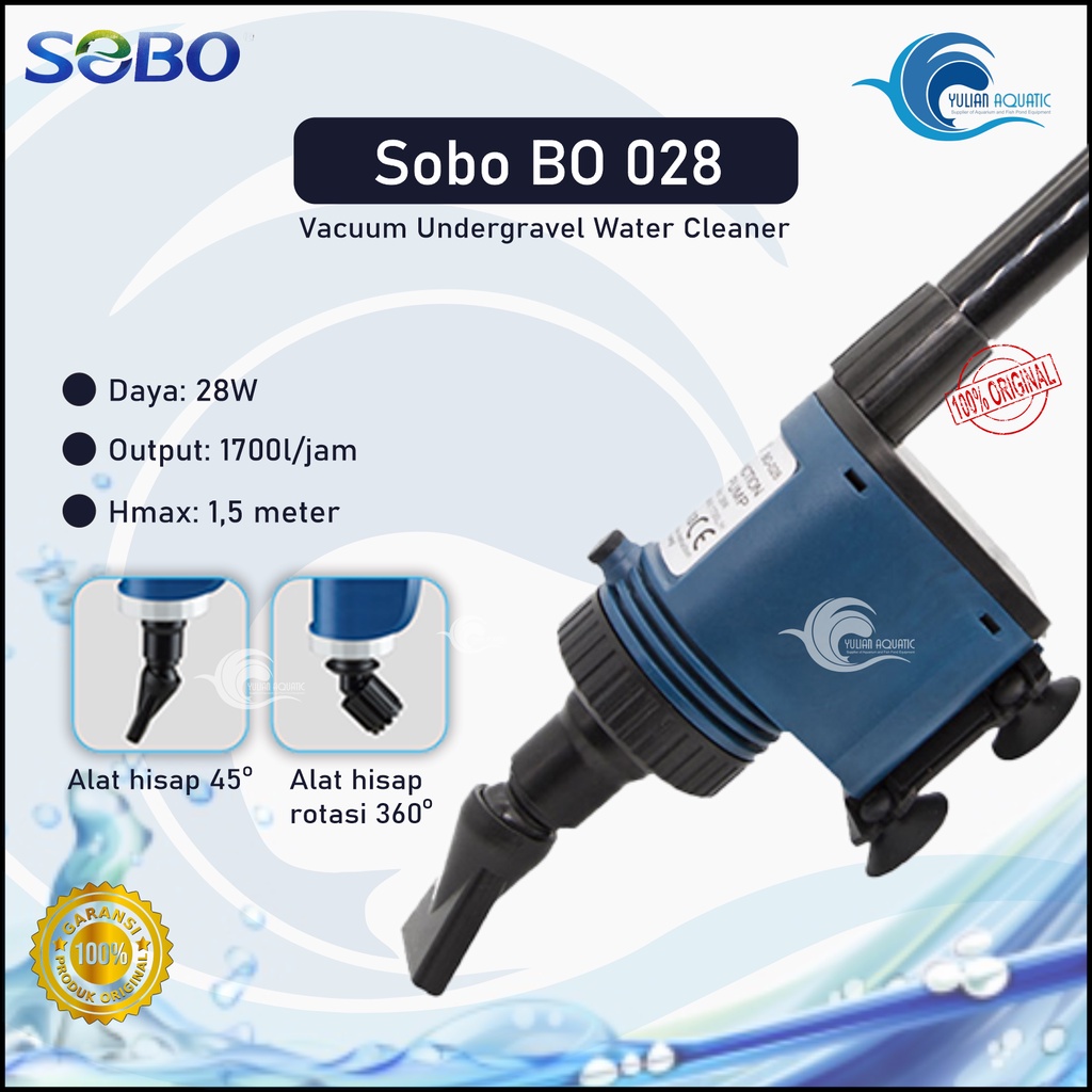 Pompa Pembersih Aquarium Sobo BO 028 Vacum Cleaner Aquarium