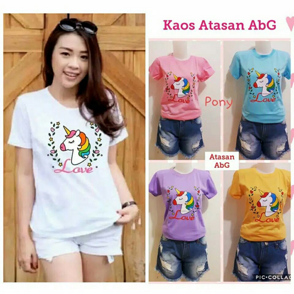 kaos abg wanita umur 10 - 20 tahun kaos remaja perempuan kaos remaja wanita kaos remaja murah ke245