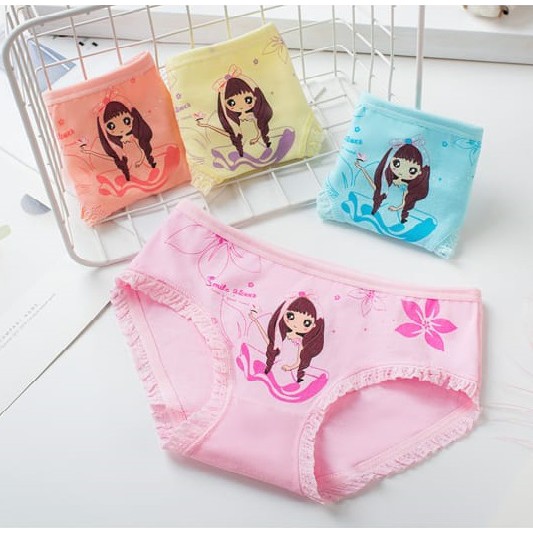 Plazababyku FOREVER CD celana dalam anak perempuan bahan katun halus 2-12 Tahun PART1