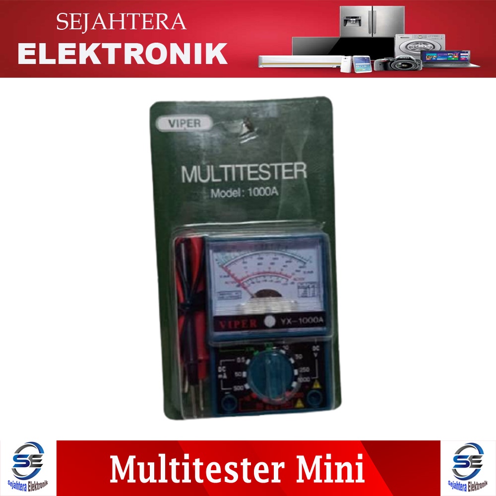 MULTITESTER Mini VIPER YX - 1000A - Avometer - Analog Kecil
